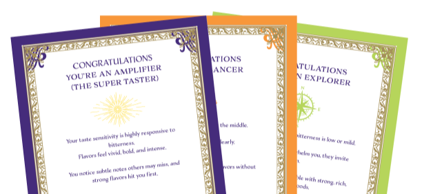 Certificate of Taste Certificate of Taste